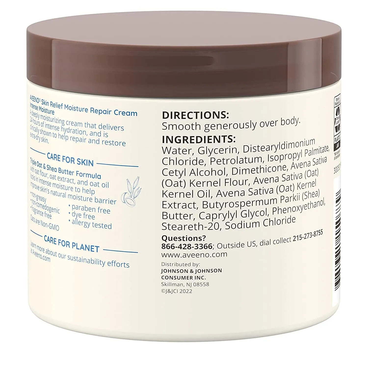 Aveeno Skin Relief Intense Moisture Repair Cream, 11 oz (Pack of 3)