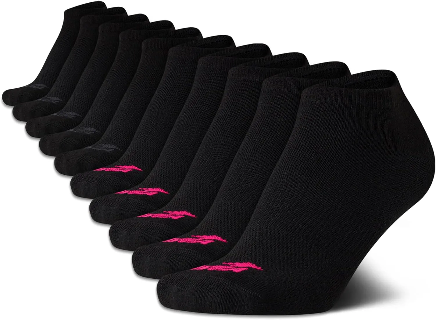 Avia Women's Athletic Socks - Lightweight Low Cut Running Socks (10 Pack), Size 4-9, Black 2