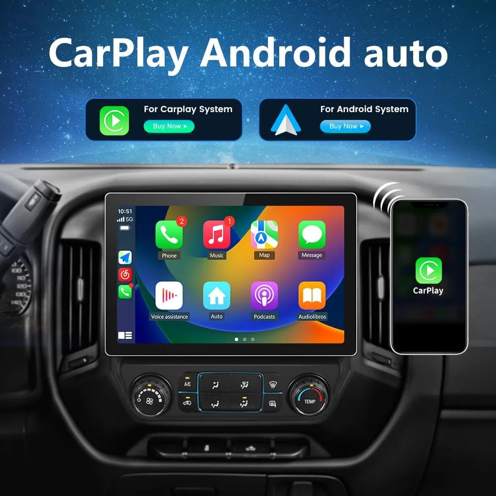 AWESAFE 13.1 inch Car Radio Stereo for Chevy Silverado GMC Sierra 2014-2018 with CarPlay Android Auto