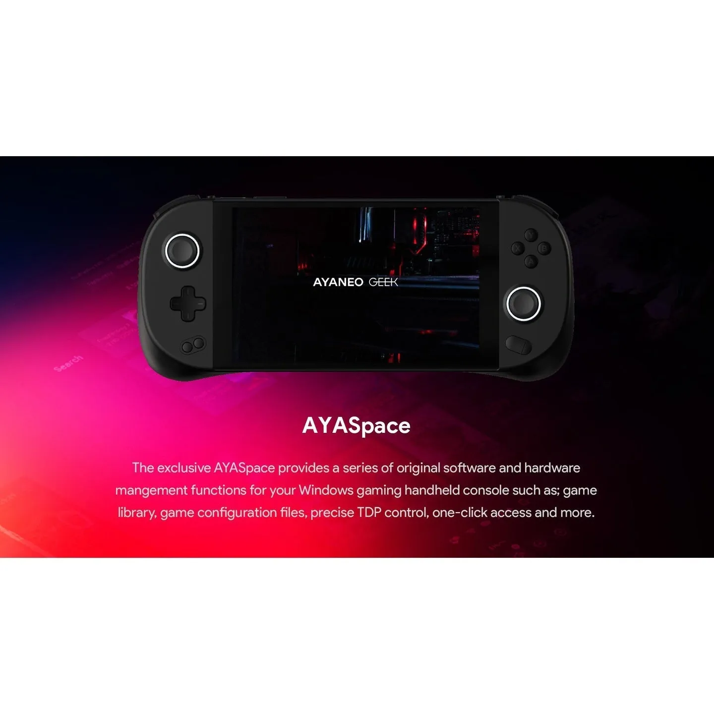 Ayaneo Geek Handheld PC Gaming Console 6800U (16GB 512GB) - Fantasy Black