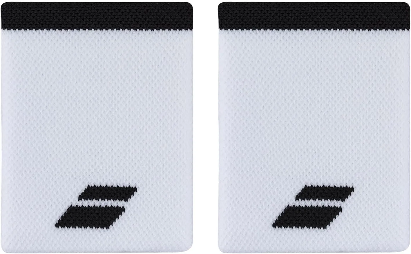Babolat Logo Jumbo Wristbands, White/Black