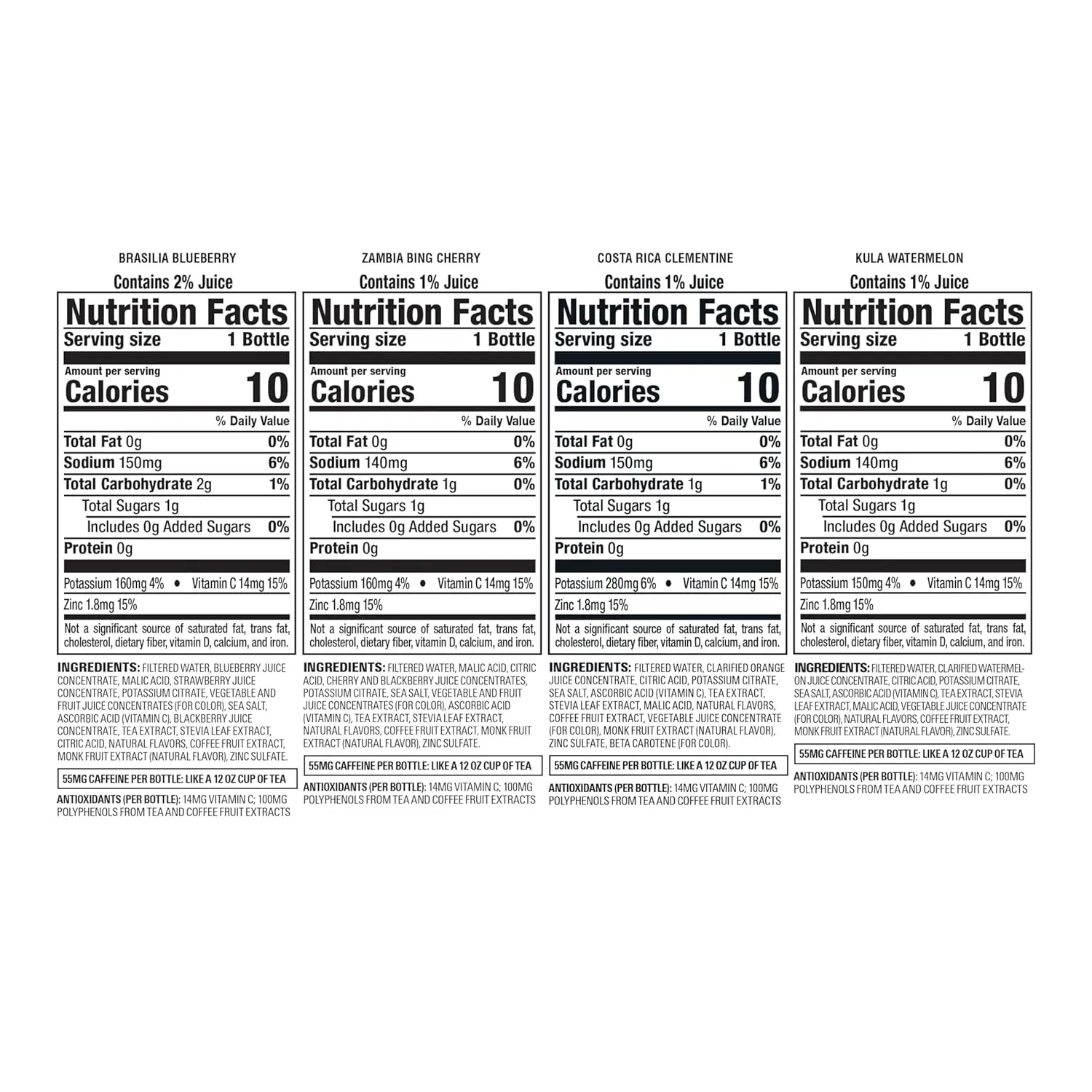 Bai Flavors Variety Pack, Antioxidant Infused Water Beverage, with Vitamin C and No Artificial Sweeteners, 18 fl oz bottles, 12 pack