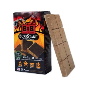 B&B Charcoal Sure Start Charcoal Starters (24 Pack)