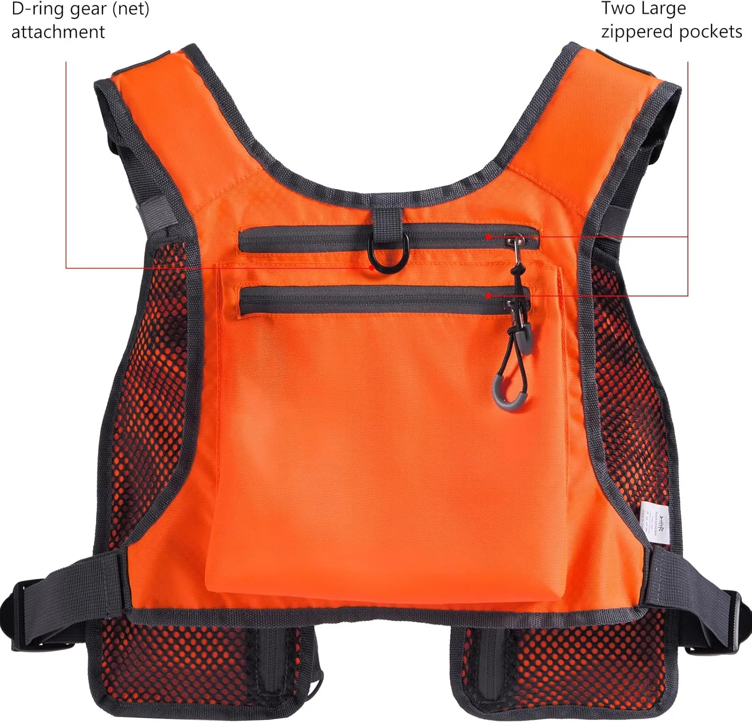 BASSDASH FV08 Ultra Lightweight Fly Fishing Vest for Men and Women Portable Chest Pack One Size Fits Most