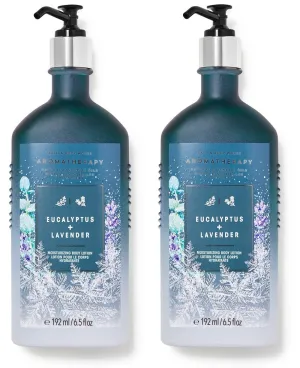 Bath & Body Works 2 Pack Aromatherapy EUCALYPTUS   LAVENDER Moisturizing Body Lotion - Full Size
