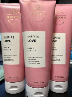 Bath & Body Works Aromatherapy LOVE Rose   Vanilla Moisturizing Body Cream - Value Pack Lot Of 3 - Full Size