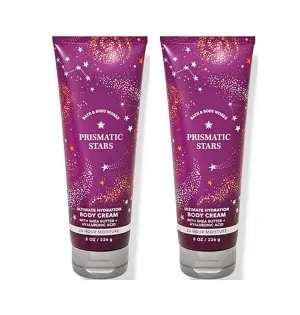 Bath & Body Works Prismatic Stars Ultimate Hydration Body Cream For Women 8 Fl Oz 2- Pack (Prismatic Stars)