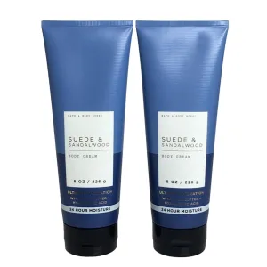 Bath & Body Works Ultimate Hydration Body Cream Pack of 2 (Suede Sandalwood),8.0 fluid_ounces
