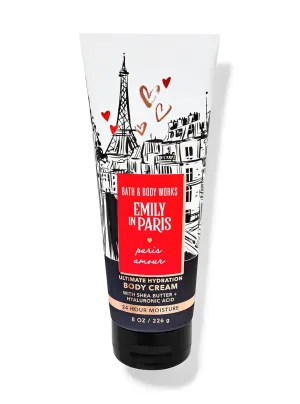 Bath and Body PARIS AMOUR Emil Paris Ultimate Hydration Body Cream smells like French tulips, apple blossoms, sparkling pink champagne, sandalwood and creamy musk Pack of 1