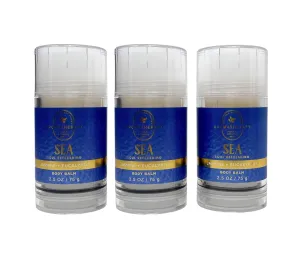 Bath and Body Work Aromatherapy Sea Soul Refreshing Jasmine Eucalyptus - Pack of Three - Body Balm