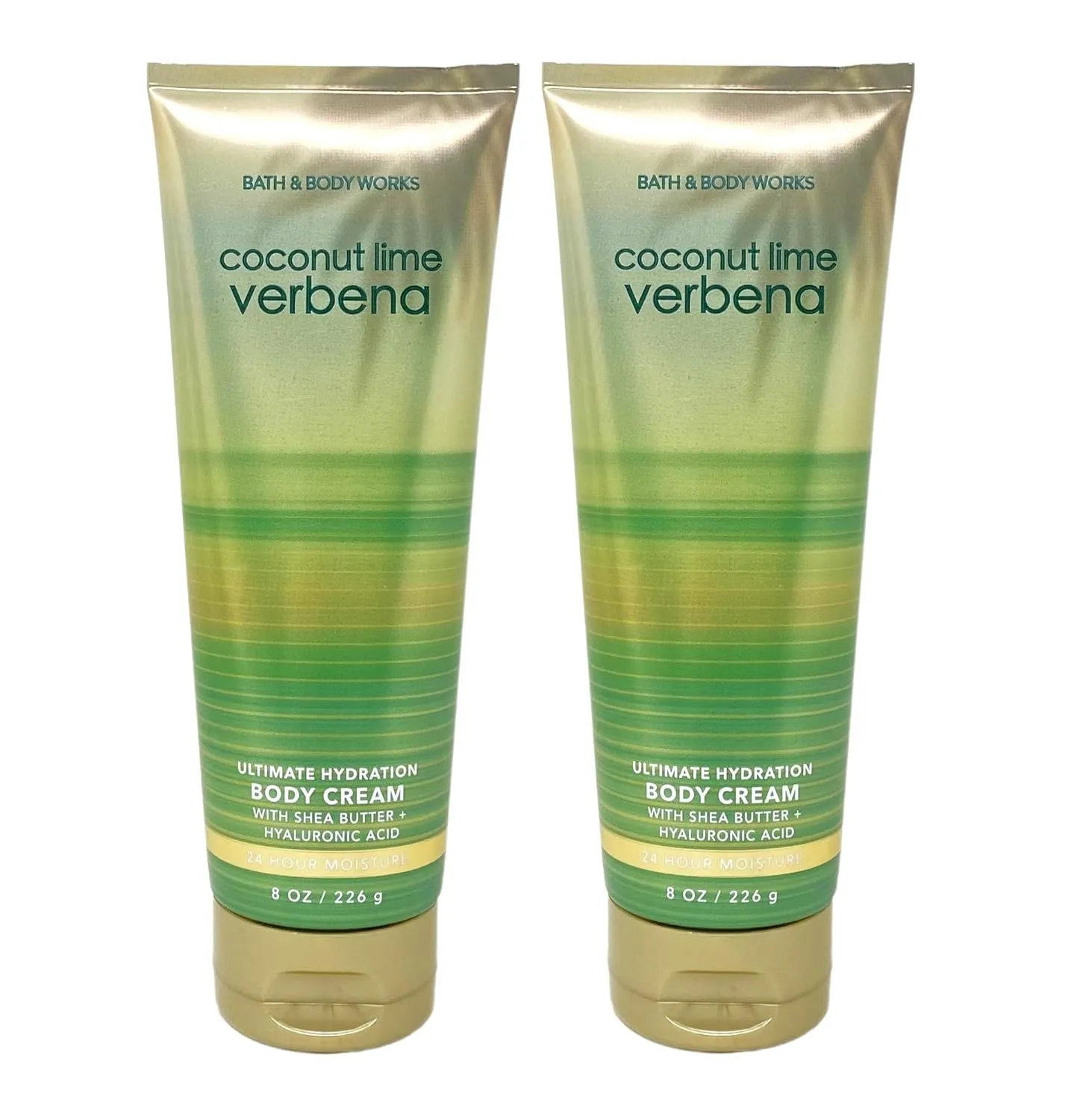 Bath and Body Work Coconut Lime Verbena 2 Pack Ultimate Hydration Body Cream Bundle - Full Size