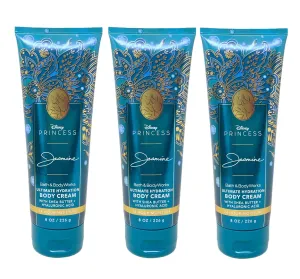Bath and Body Work Limited Edition Princess Collection Jasmine 3 Pack Body Cream Bundle - Full Size
