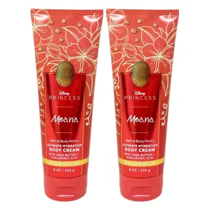 Bath and Body Work Limited Edition Princess Collection Moana 2 Pack Body Cream Bundle - Full Size