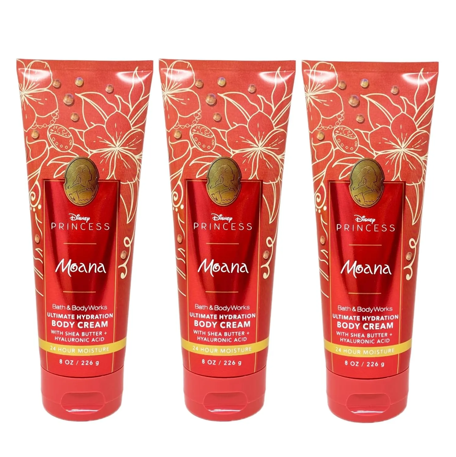 Bath and Body Work Limited Edition Princess Collection Moana 3 Pack Body Cream Bundle - Full Size