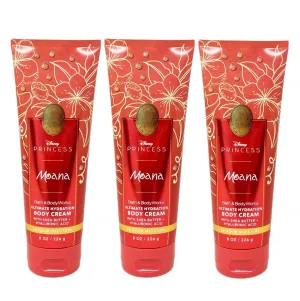 Bath and Body Work Limited Edition Princess Collection Moana 3 Pack Body Cream Bundle - Full Size