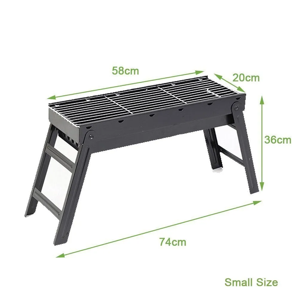 BBQ Charcoal Grill Foldable Portable Camping Hibachi Picnic - Small