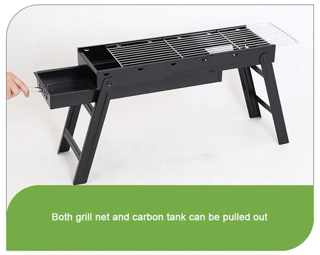 BBQ Charcoal Grill Foldable Portable Camping Hibachi Picnic - Small