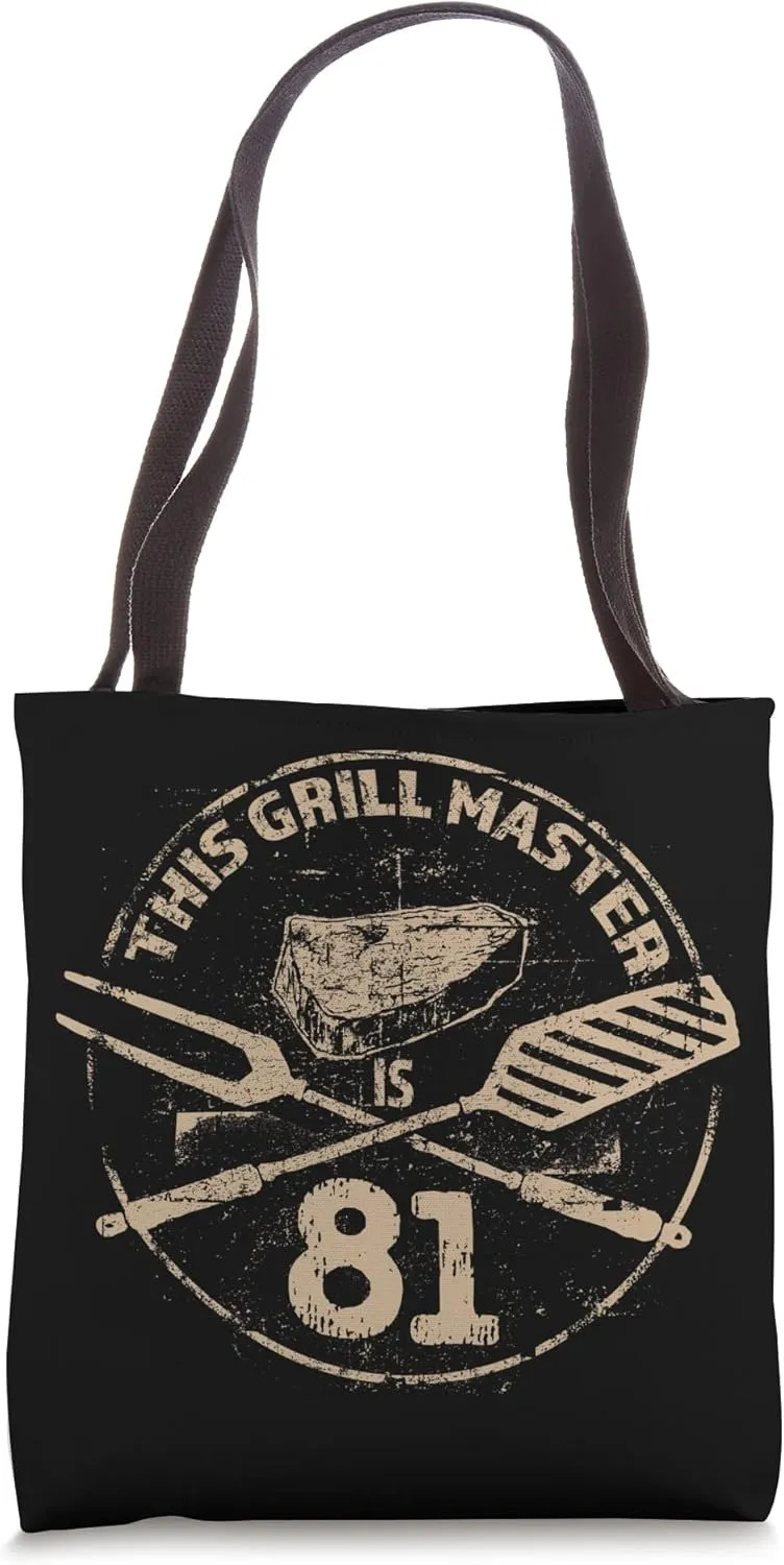 BBQ Meat Grilling Enthusiastic - 81st Birthday Tote Bag