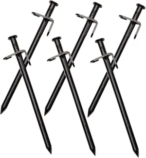 BESPORTBLE Canopy Stakes 6 Pack Heavy Duty Tent Ground Pegs Metal Tent Pegs Smooth Tip for Easy Pull Out