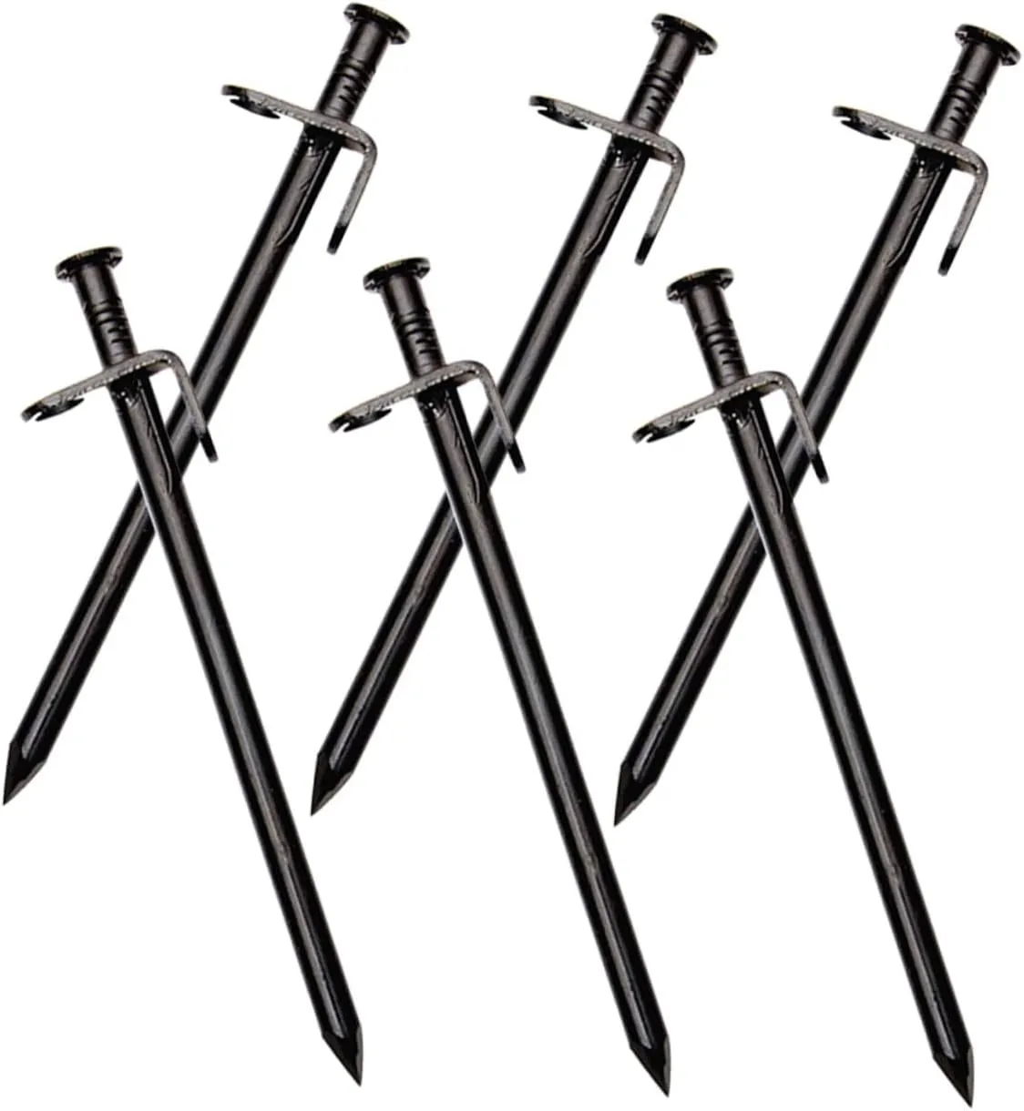 BESPORTBLE Canopy Stakes 6 Pack Heavy Duty Tent Ground Pegs Metal Tent Pegs Smooth Tip for Easy Pull Out
