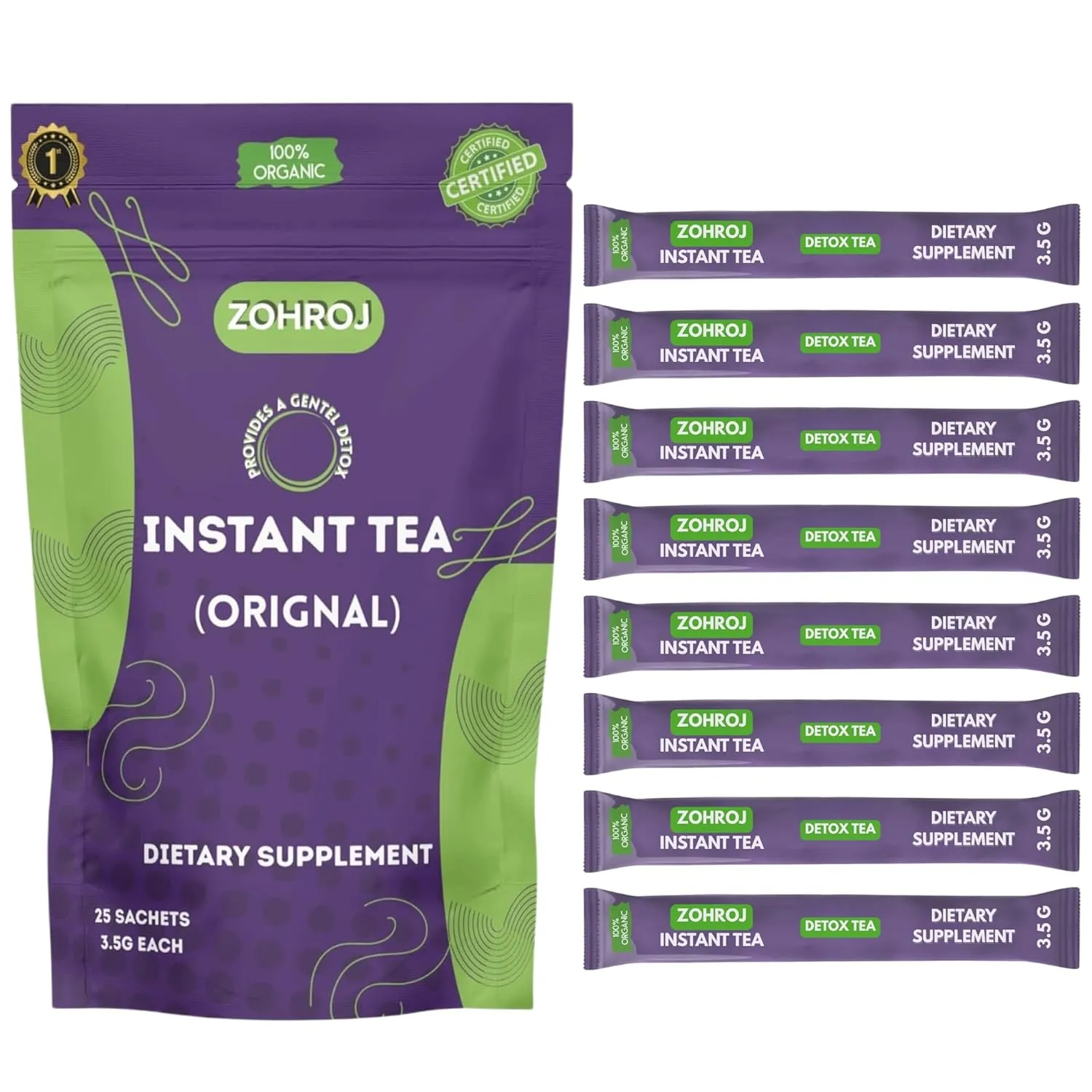 Best Instant Tea (Original) - Convenient Cleansing Tea for a Balanced Lifestyle, Gentle & Refreshing, 25 Sachets 1 Pack TeaNatural