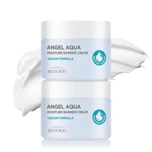 BEYOND Angel Aqua Moisture Barrier Cream (Barrier Cream, 5.1 5.1fl oz, Pack of 2) - Vegan Formula Korean Skin Care, Deeply Nourishing Face Moisturizer, Hyaluronic Acid, Shea Butter