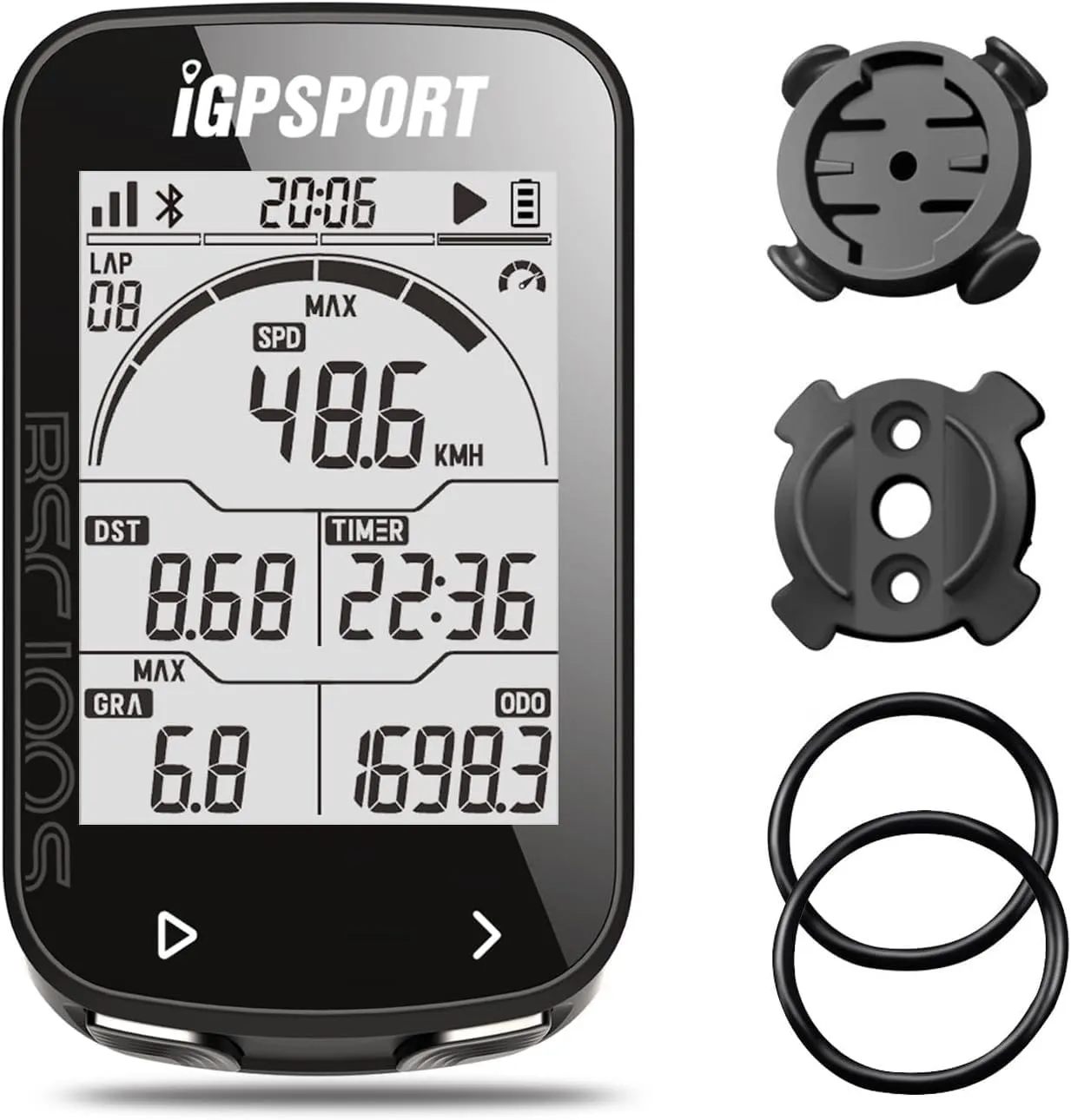 Bike Computer Wireless GPS, Bike Speedometer with 2.6" Screen Auto Backlight, 40H Battery Life,Bluetooth ANT Cycling GPS Computer for Road Bike MTB