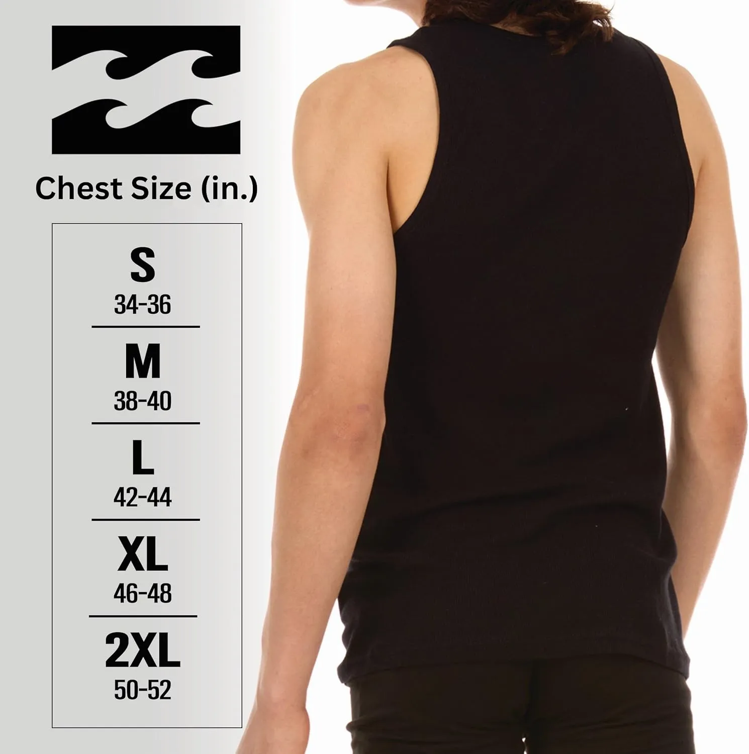 Billabong Mens Undershirts 5 Pack Lightweight Tank Tops for Men Classic Ribbed Cotton