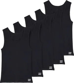 Billabong Mens Undershirts 5 Pack Lightweight Tank Tops for Men Classic Ribbed Cotton