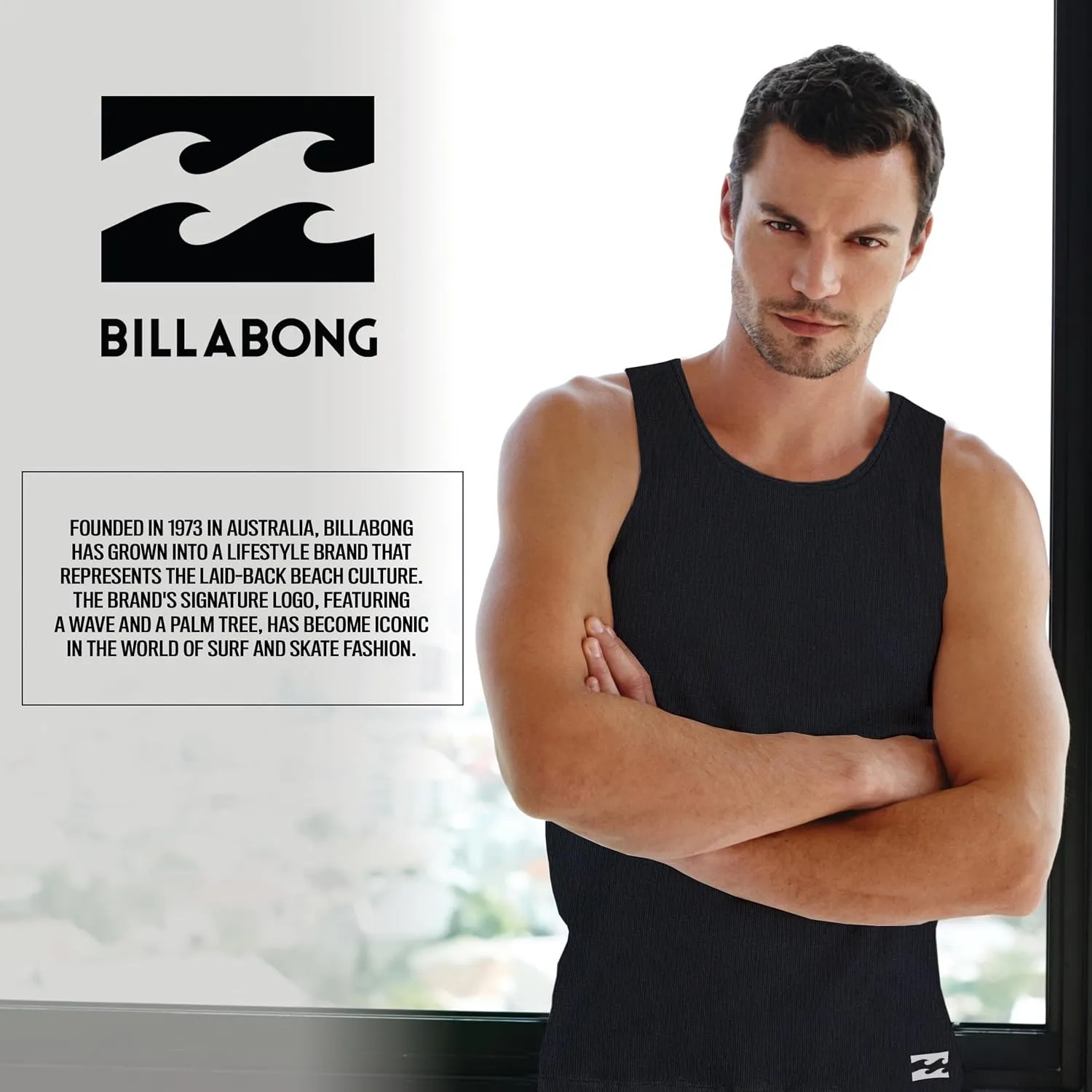 Billabong Mens Undershirts 5 Pack Lightweight Tank Tops for Men Classic Ribbed Cotton