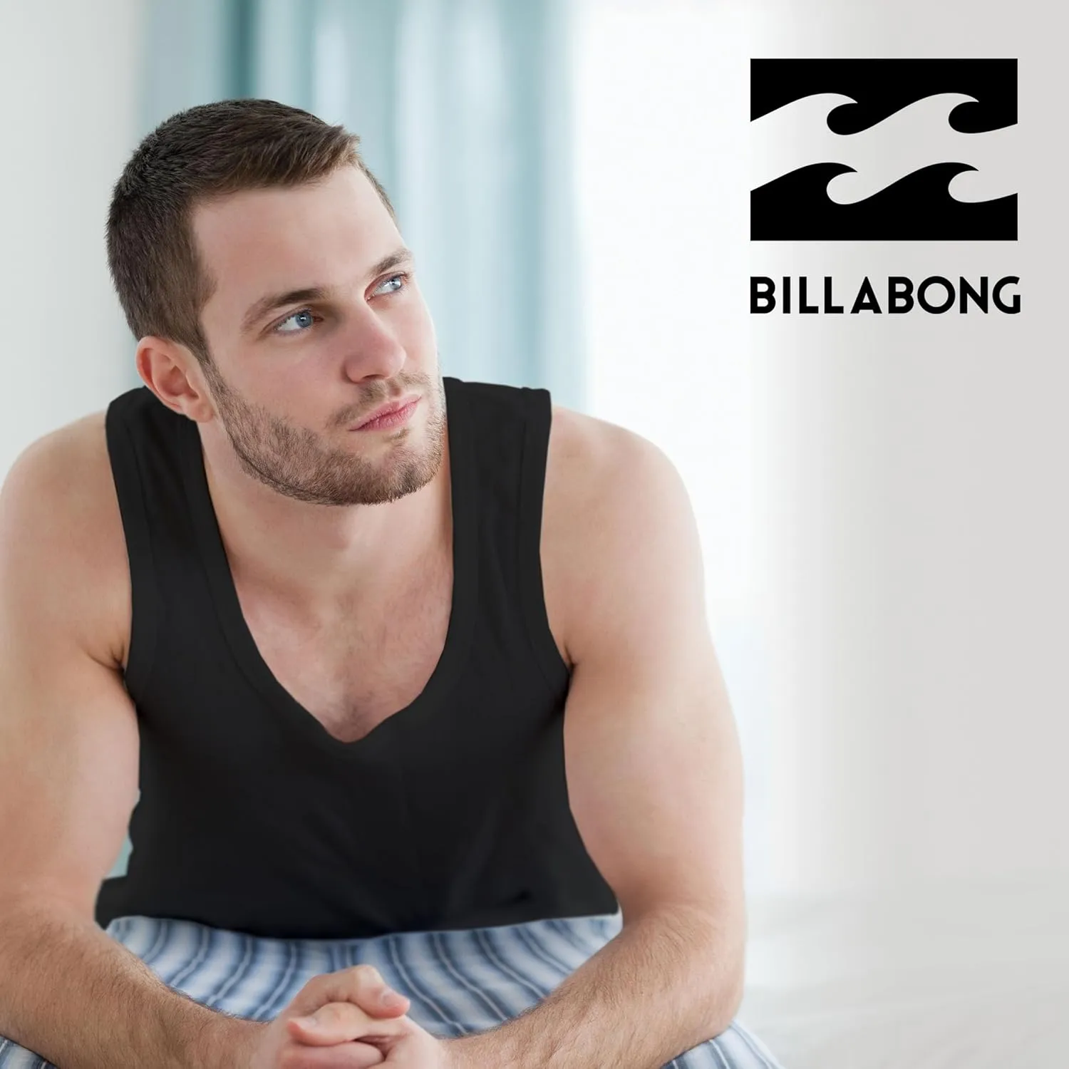 Billabong Mens Undershirts 5 Pack Lightweight Tank Tops for Men Classic Ribbed Cotton