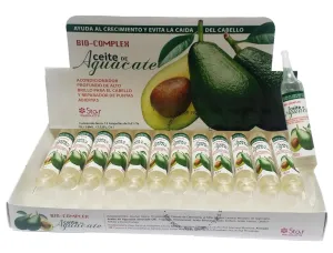 Biocomplex Avocado Oil Ampoules 12 Pack – 0.61 oz Each, Deep Nourishing Hair Treatment for Hydration, Repair, and Strengthening