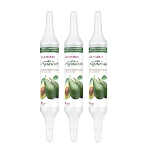 Biocomplex Avocado Oil Ampoules 3 Pack – 0.61 oz Each, Deep Nourishing Hair Treatment for Hydration, Repair, and Strengthening