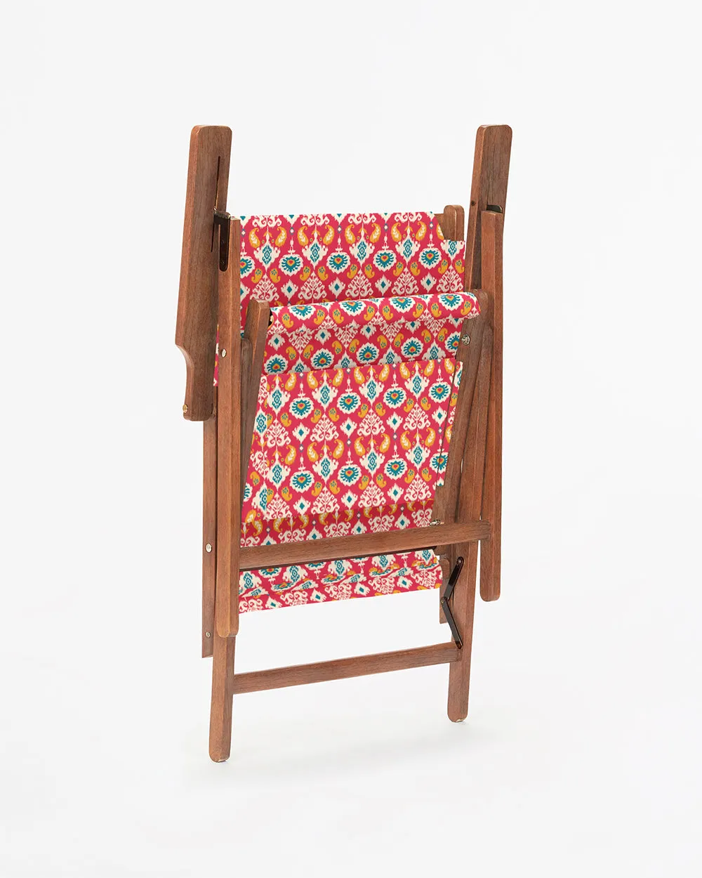 Bistro Folding Chair Red Ikkat