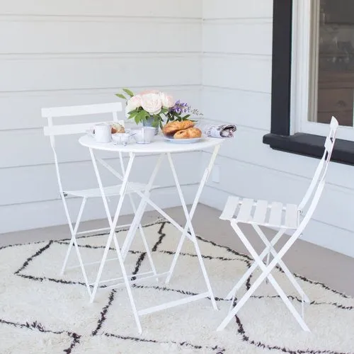Bistro folding chair white