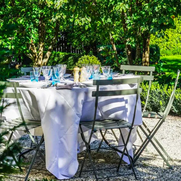 Bistro folding chair white