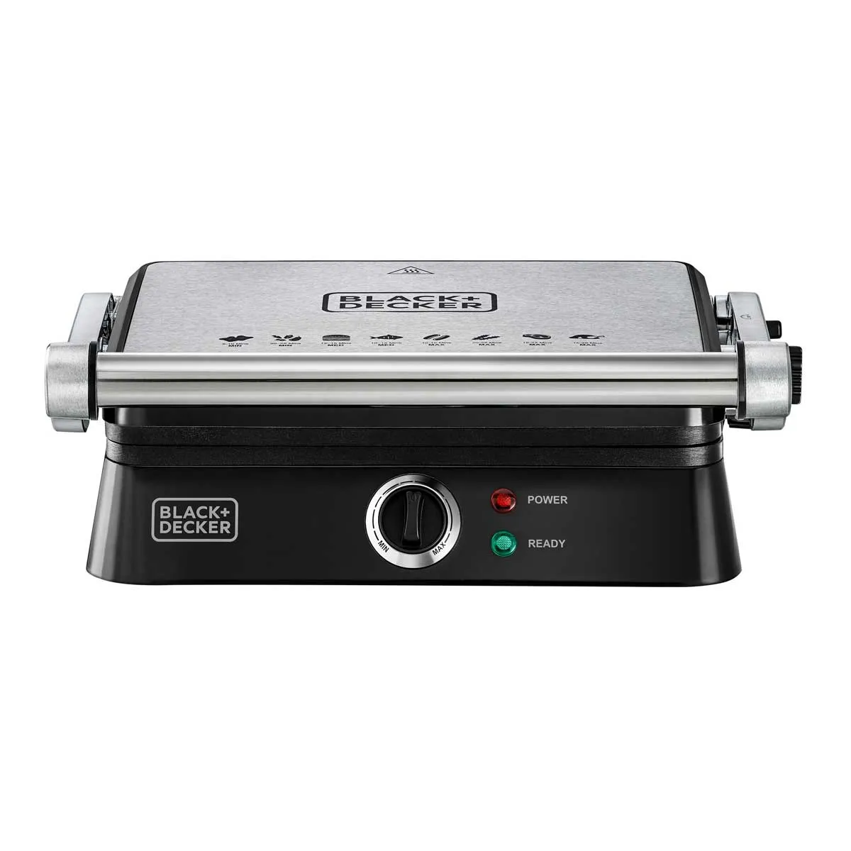 BLACK & DECKER CG1400-B5 Contact Grill With Full Flat Grill For Barbeque 1400W, Black شواية