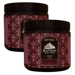 Black Canyon Amber Clove Nutmeg Scented Body Balm with Jojoba Oil, 16 Oz (2 Pack)