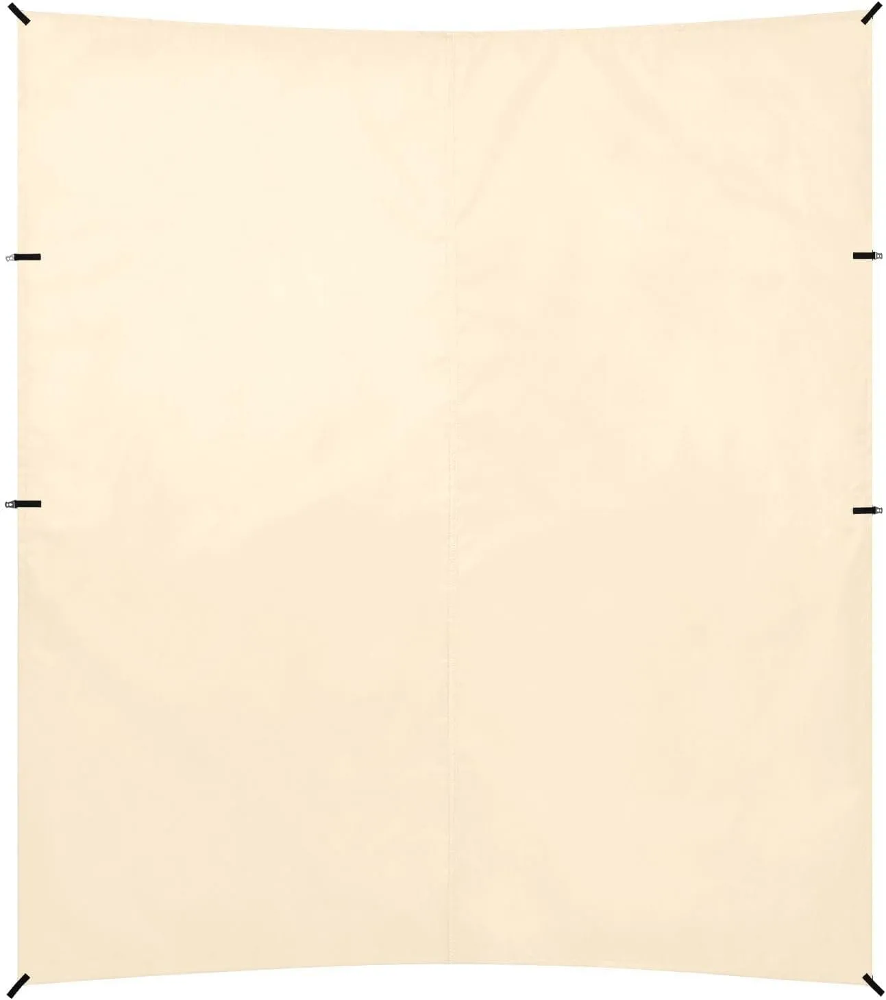 blanched Almond Solid Color Pure Plain Beach Cabana UPF50  Easy Setup Large Portable Sun Shelter with Sandbags & Sand Shovel for Camping, Picnics, Backyard & Fishing