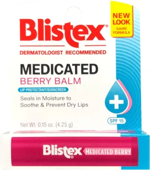 Blistex Medicated Berry Balm SPF 15 0.15 oz (Pack of 11)