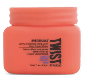 Boss Bounce TWIST Buildable Styling Cream NET WT 3.4 OZ (96.4 g) Light as air, Ultimate Moisture For Curls (Pack of 4)
