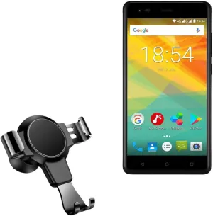 BoxWave Car Mount Compatible with Prestigio Grace - X-Switch Car Mount, Air Vent Mounted Holder Simple Minimal - Jet Black