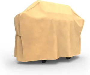 Budge P8005SF1 All Seasons Grill Cover Lightweight, UV-Resistant, Fits Grills 65" Wide, Tan