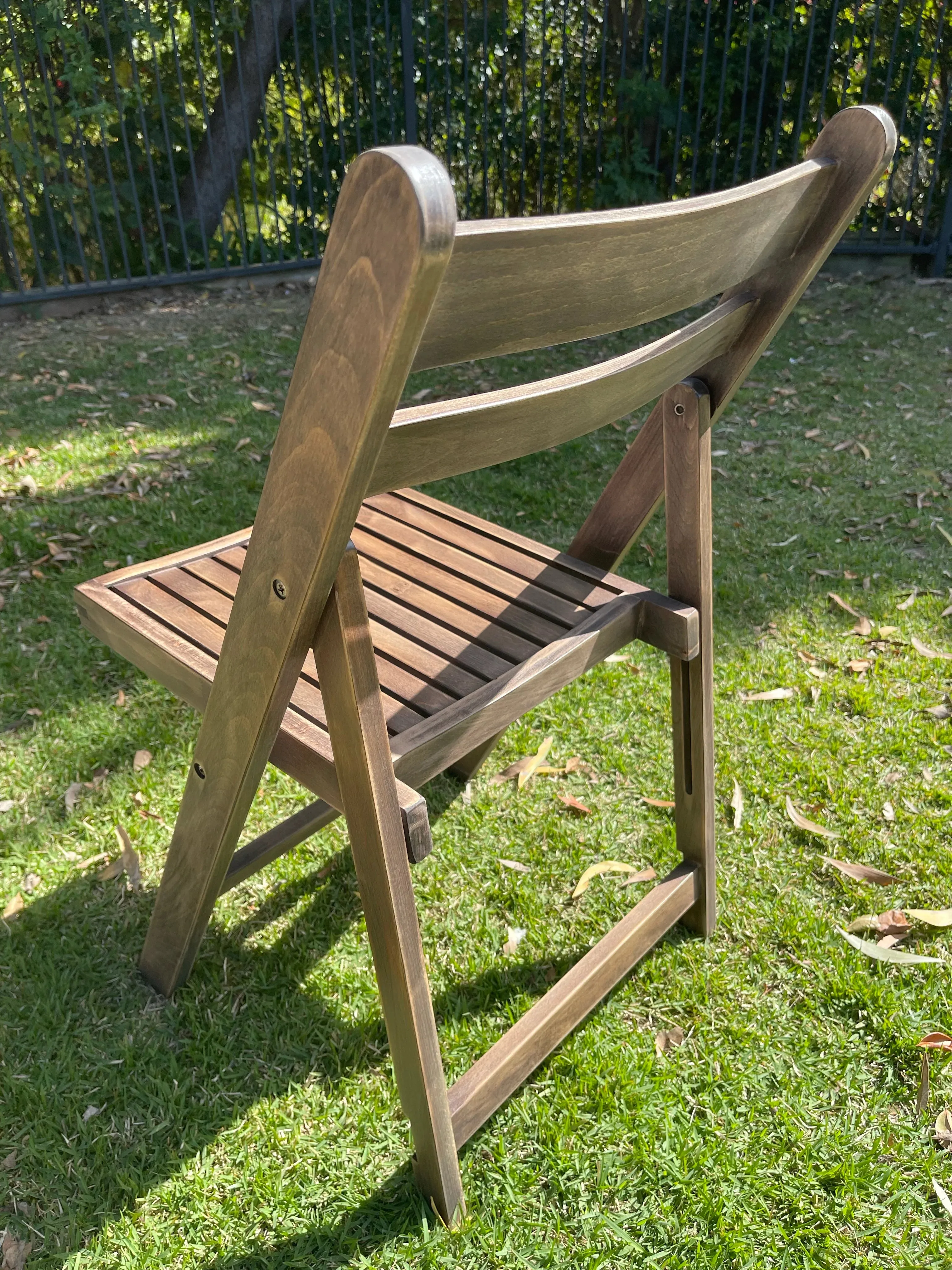 BULK 52  Slatted Americana Chairs - Dark Timber