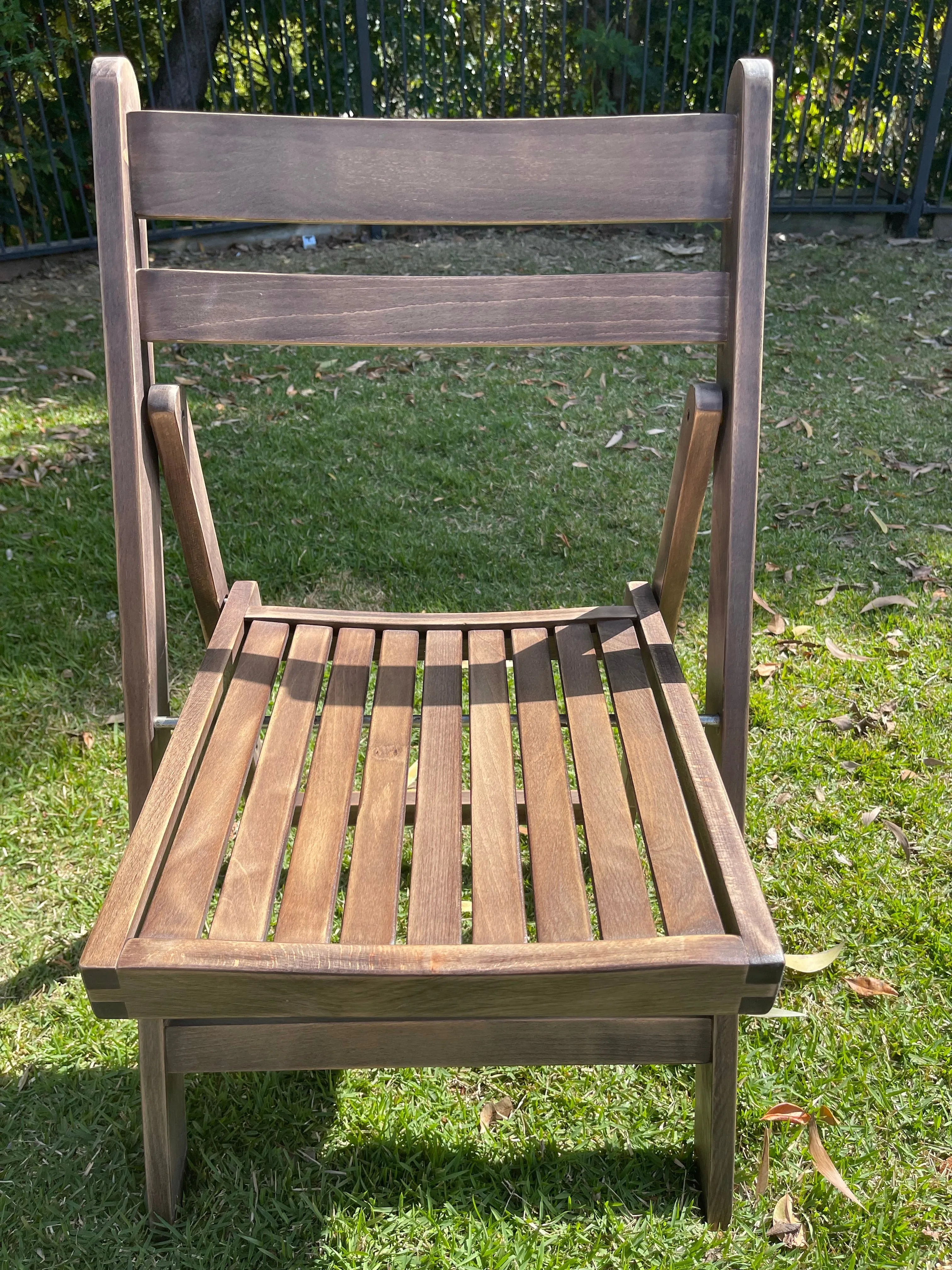 BULK 52  Slatted Americana Chairs - Dark Timber