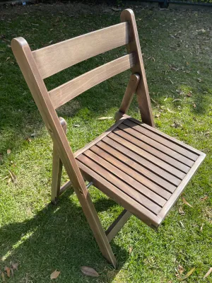 BULK 52  Slatted Americana Chairs - Dark Timber