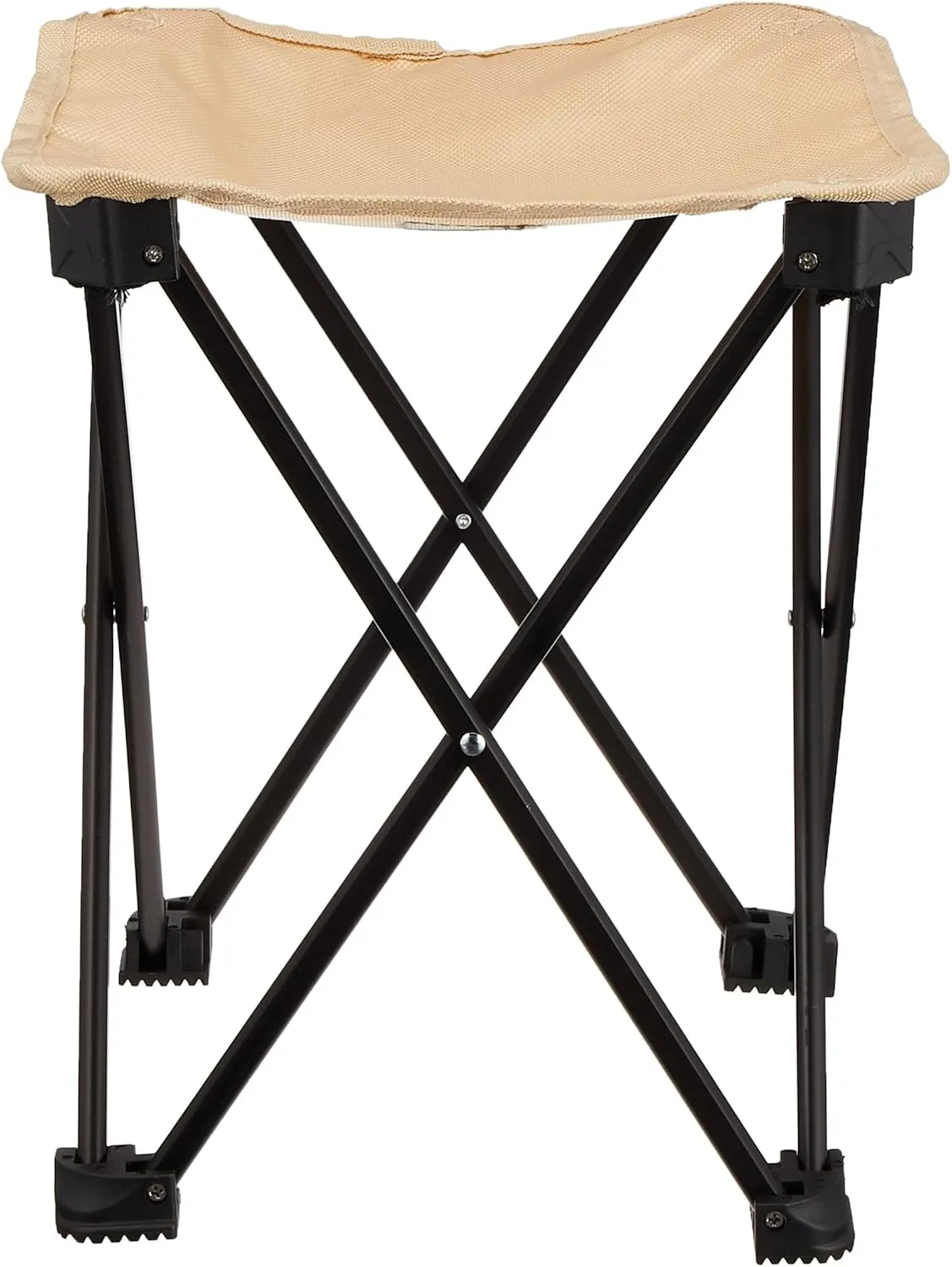 BUNDOK BD-116BE Mini Aluminum Stool, Medium, Beige, Storage Case Included, Compact Chair