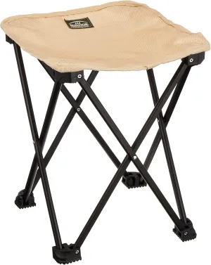 BUNDOK BD-116BE Mini Aluminum Stool, Medium, Beige, Storage Case Included, Compact Chair