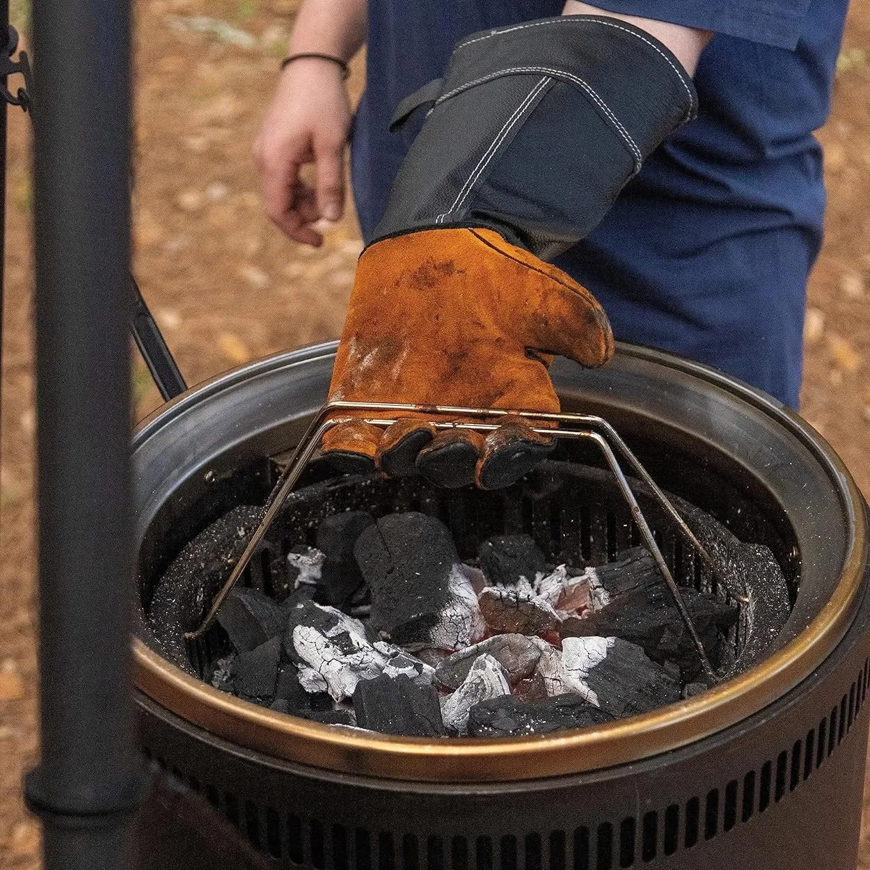 Burch Barrel Son of a Burch Charcoal Portable Tripod Grill | Great for Grilling & Smoking