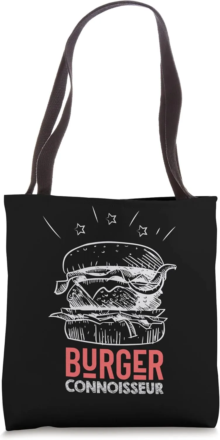 Burger Connoisseur Flipping Burgers Tote Bag